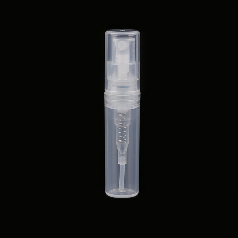Mini travel sample packaging 2ml 3ml 4ml 5ml refillable plastic perfume spray bottle