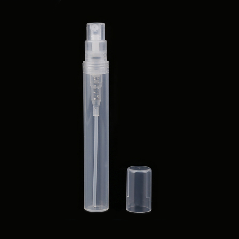 Mini travel sample packaging 2ml 3ml 4ml 5ml refillable plastic perfume spray bottle
