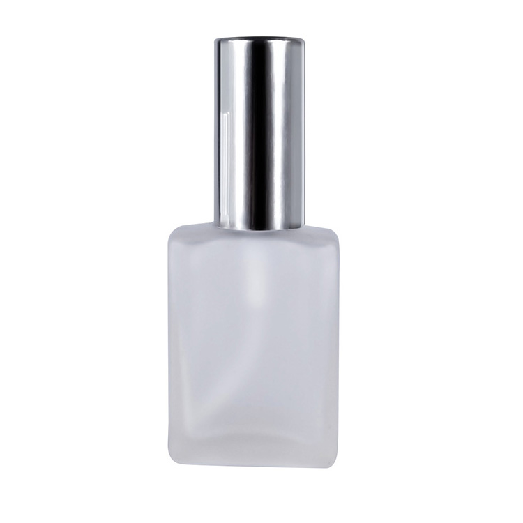 Mist spray atomizer frosted clear black 30ml 50ml 100ml square rectangle glass perfume bottle with aluminum spray pump cap