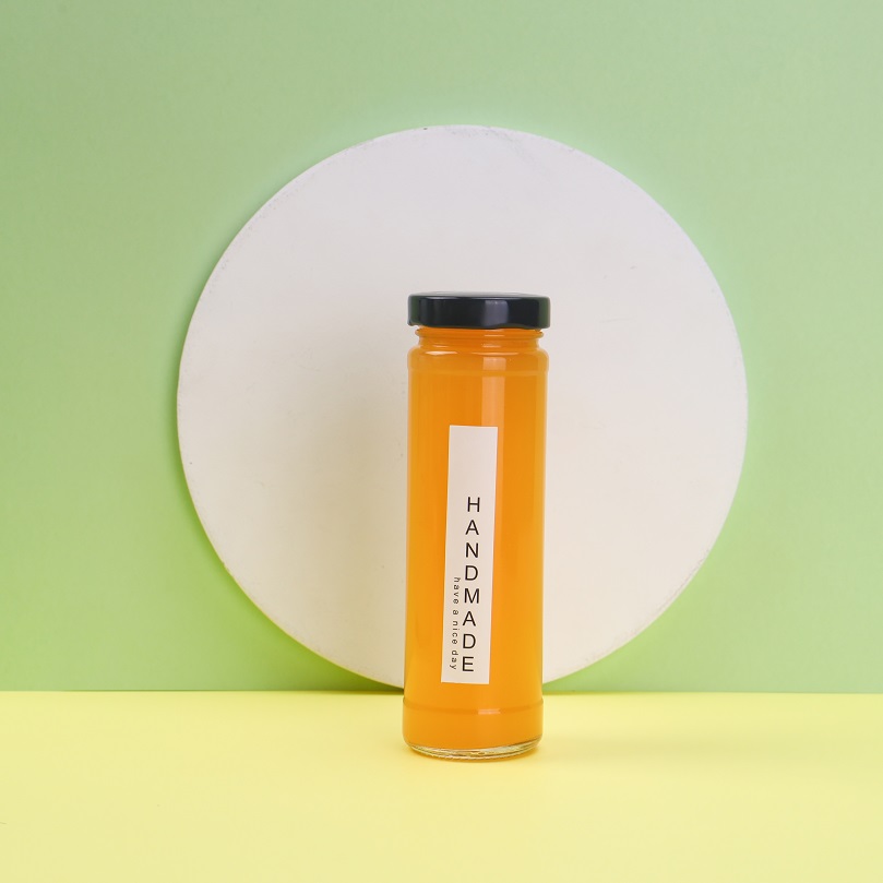 Mocale 16oz Clear Paragon Straight SIde Spice Jar Glass Paragon Jar With Metal Lid