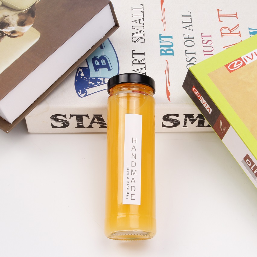 Mocale 16oz Clear Paragon Straight SIde Spice Jar Glass Paragon Jar With Metal Lid