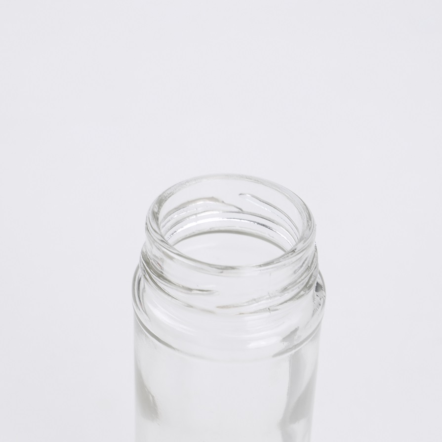 Mocale 16oz Clear Paragon Straight SIde Spice Jar Glass Paragon Jar With Metal Lid