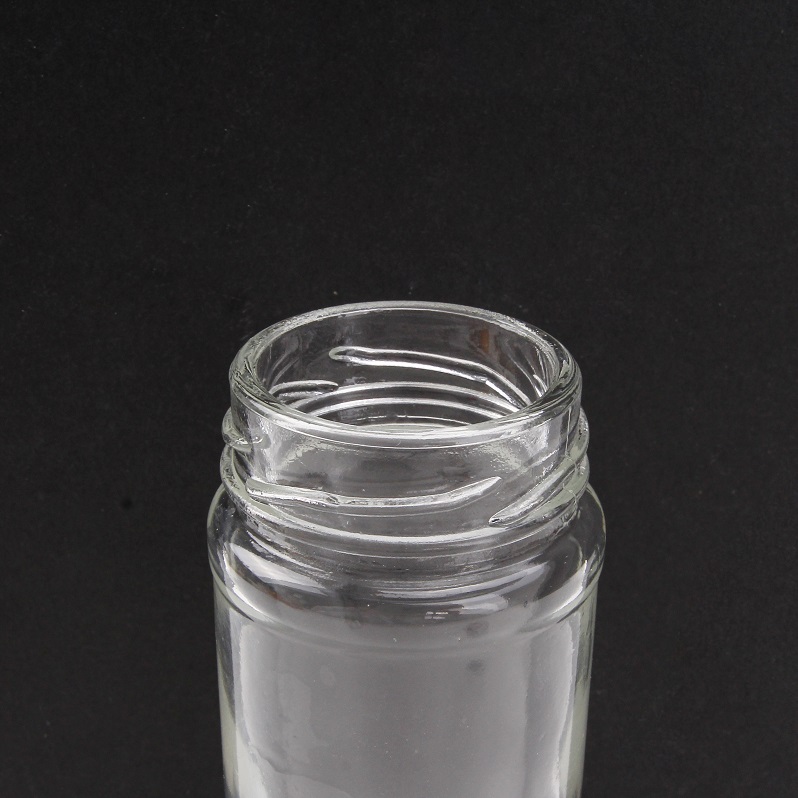 Mocale 16oz Clear Paragon Straight SIde Spice Jar Glass Paragon Jar With Metal Lid