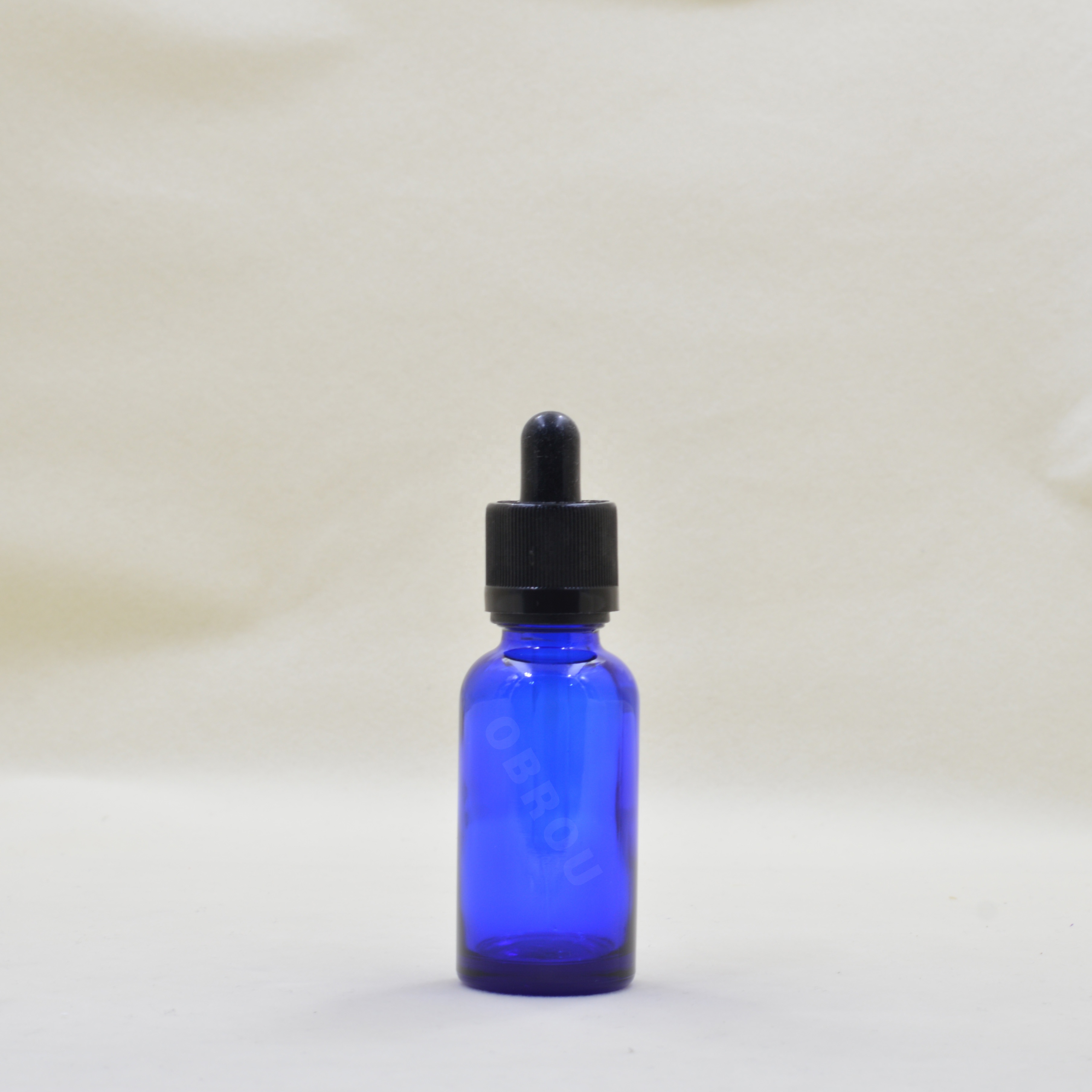 Modern 5ml 10ml 20ml 0.5 1 1.7 3.3 fl oz round cobalt blue cbd pharmaceutical oil dropper bottle with childproof cap