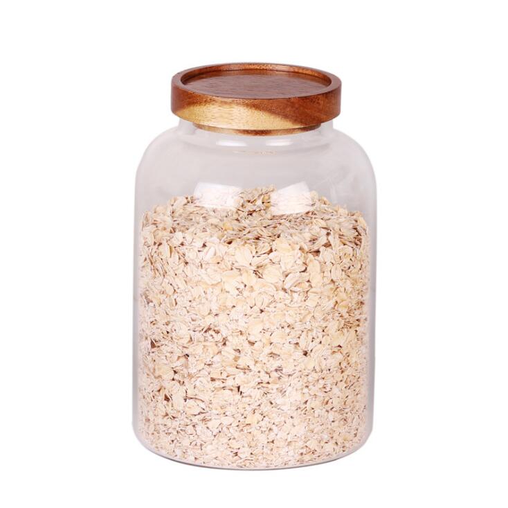 Modern Design Transparent Glass Food Storage Jars Food Storage Containers Glass Enlarged Thickened With Sealed Lid To Store Food