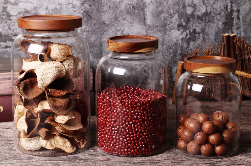 Modern Design Transparent Glass Food Storage Jars Food Storage Containers Glass Enlarged Thickened With Sealed Lid To Store Food
