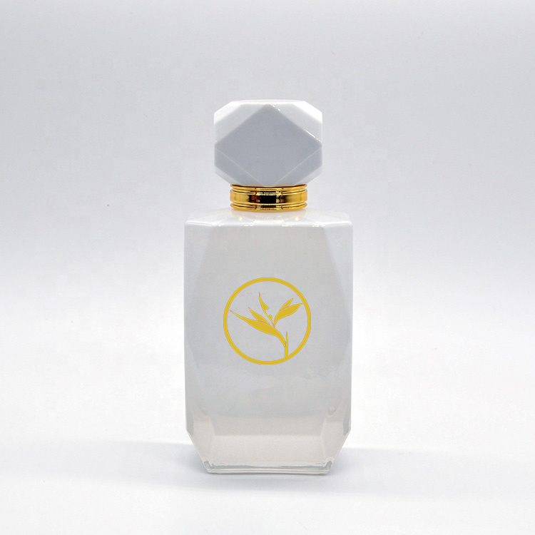 Modern design 100ml luxury glass empty perfume bottle with gift box