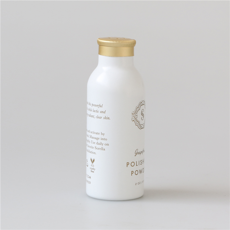 More luxury support custom printing 50g 70g 80g aluminum powder sprayer bottle shaker cap for dry shampoo