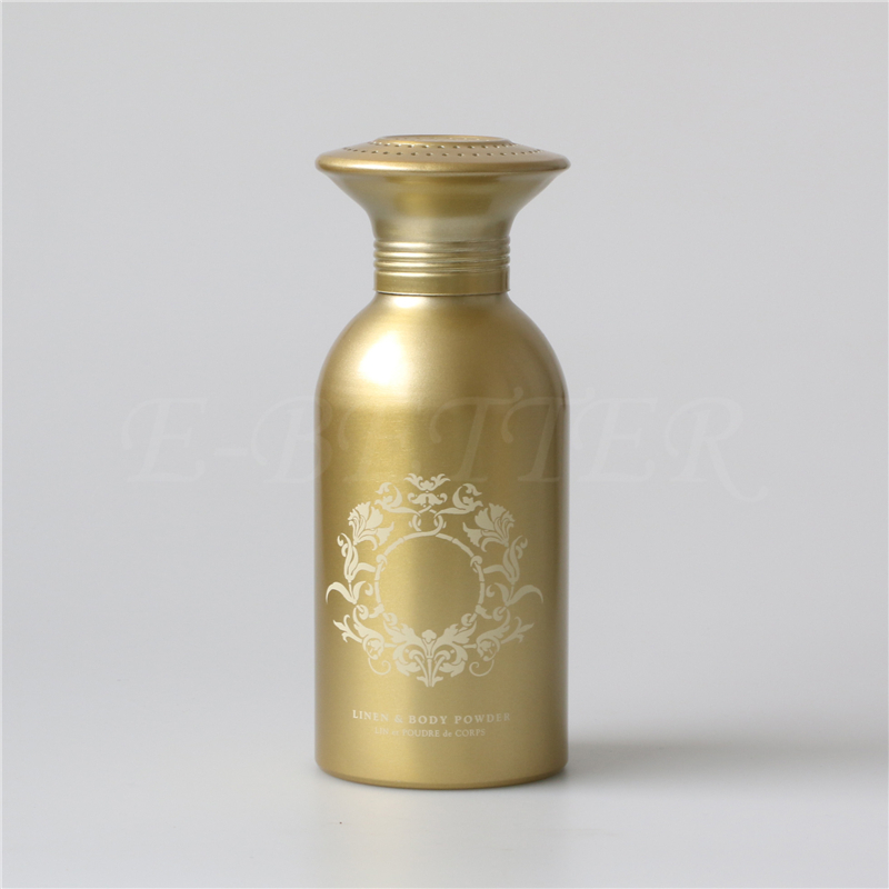 More luxury support custom printing 50g 70g 80g aluminum powder sprayer bottle shaker cap for dry shampoo