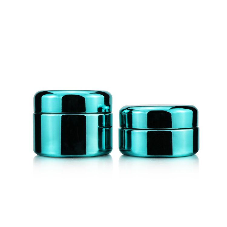 Most Popular 1oz 2oz 3oz 4oz Childproof Lid Electroplate Concentrate Jars Cosmetic Glass Jar