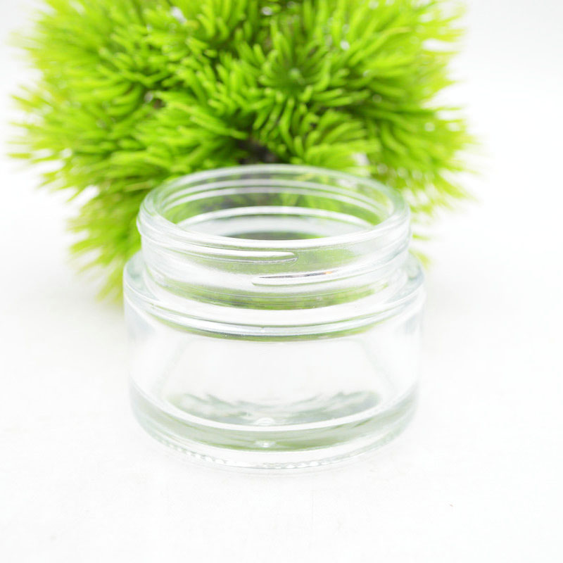 Most Popular High End Trendy Personal Care 50g Transparent Glass Cream Jar