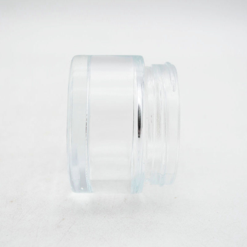 Most Popular High End Trendy Personal Care 50g Transparent Glass Cream Jar