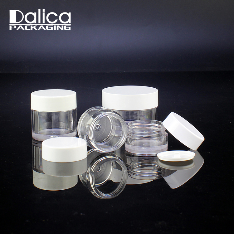 Most Popular High End Trendy Personal Care Round Lid 50g Transparent Petg Cream Jar