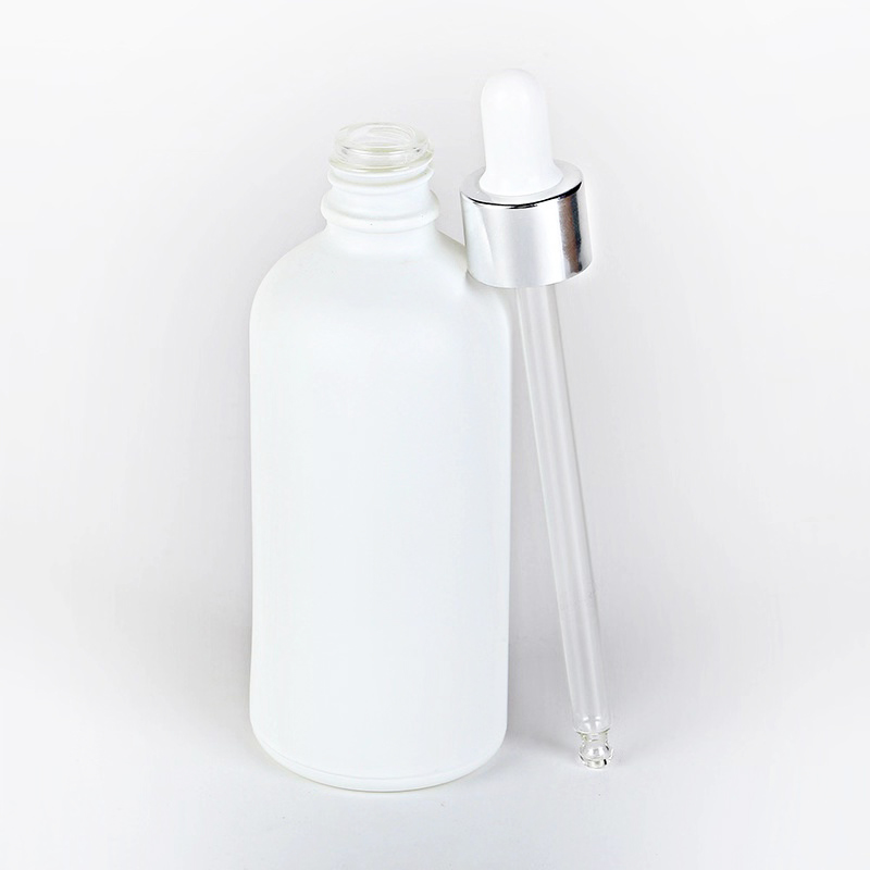 Most popular 10ml white boston round glass essential oil dropper bottle, 30ml colorful cap essential oil glass bottle