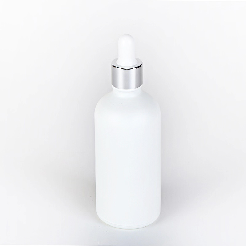 Most popular 10ml white boston round glass essential oil dropper bottle, 30ml colorful cap essential oil glass bottle