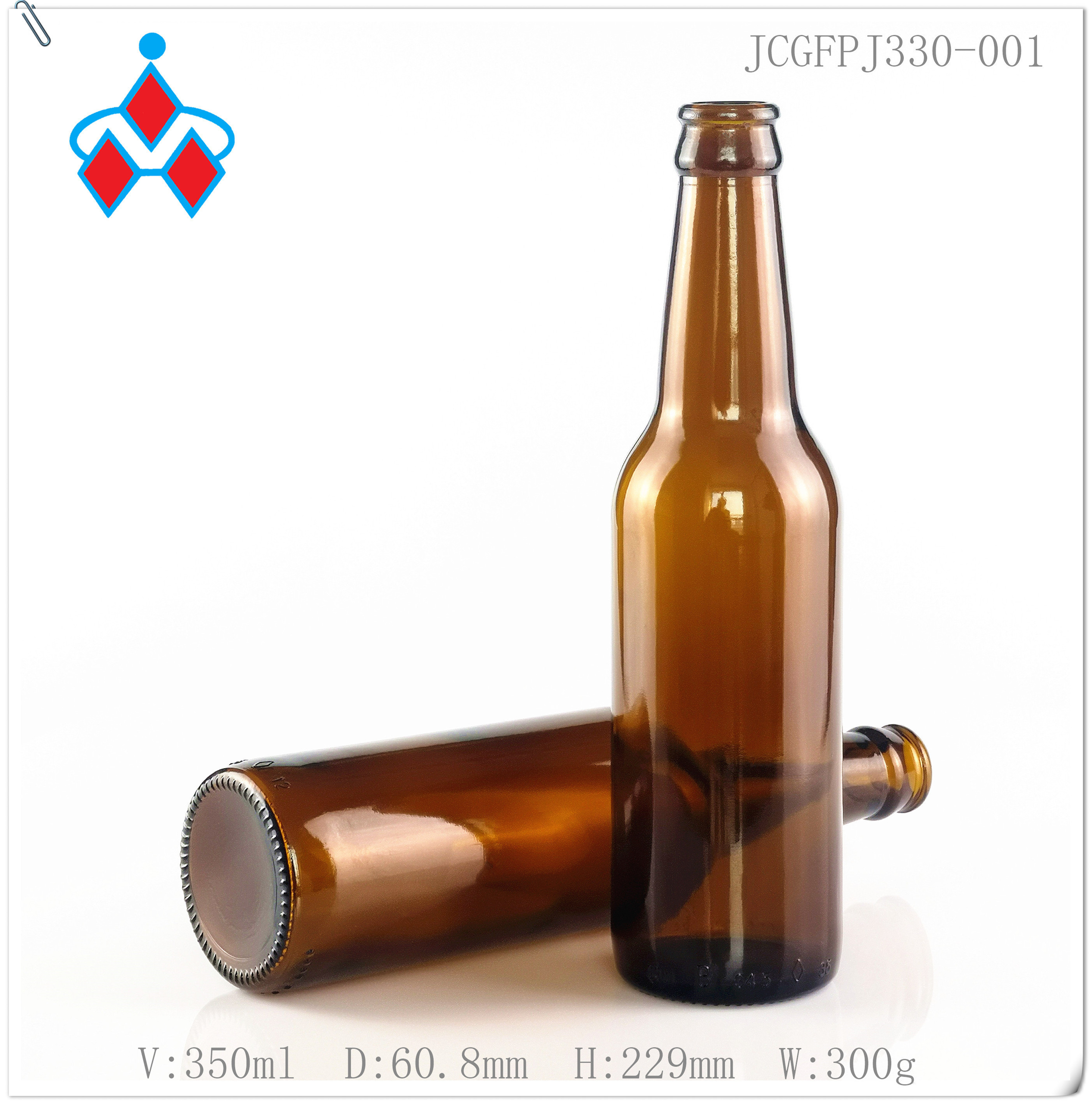 Most popular custom amber 330ml brown beer bottles