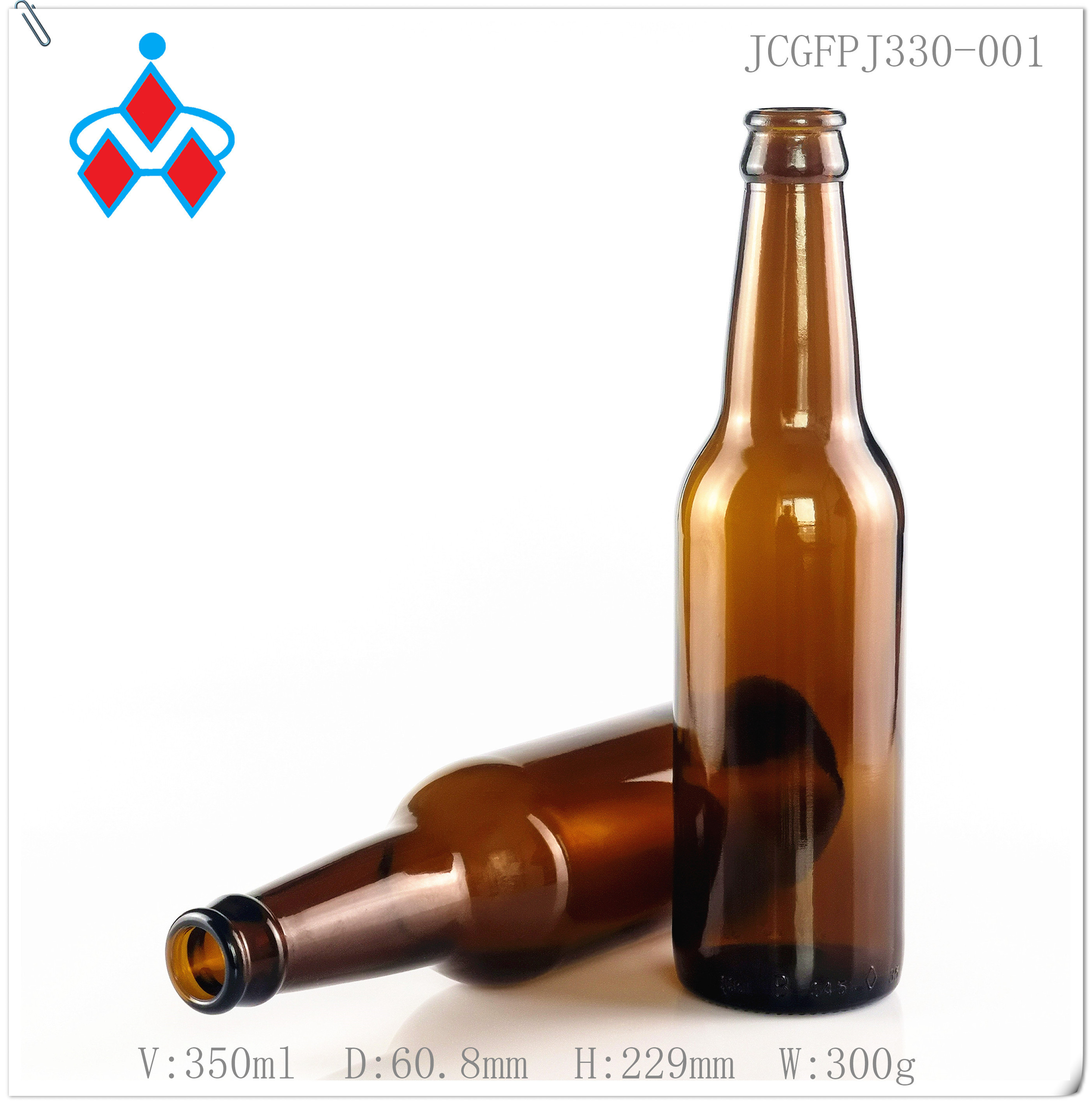 Most popular custom amber 330ml brown beer bottles