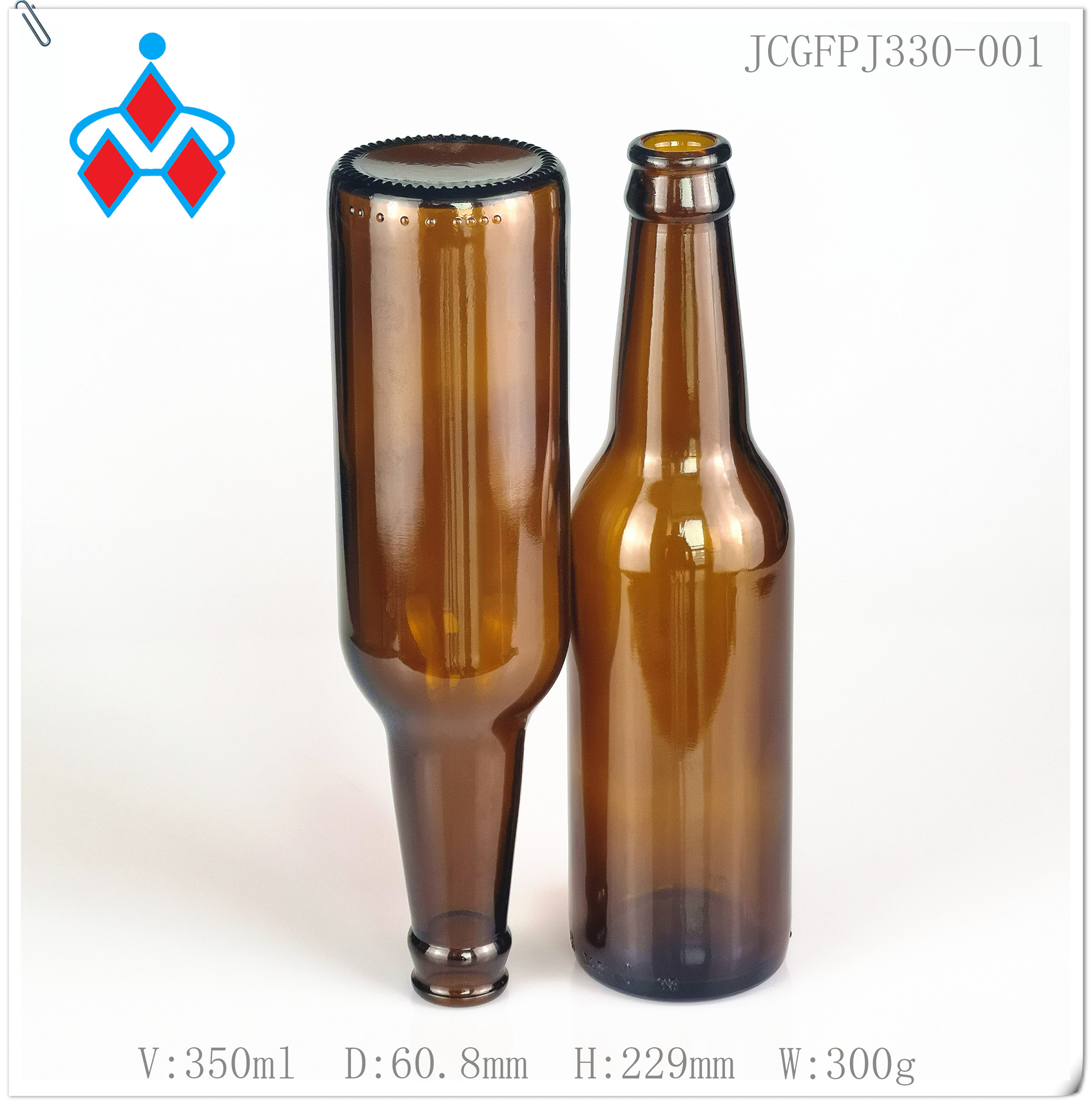 Most popular custom amber 330ml brown beer bottles