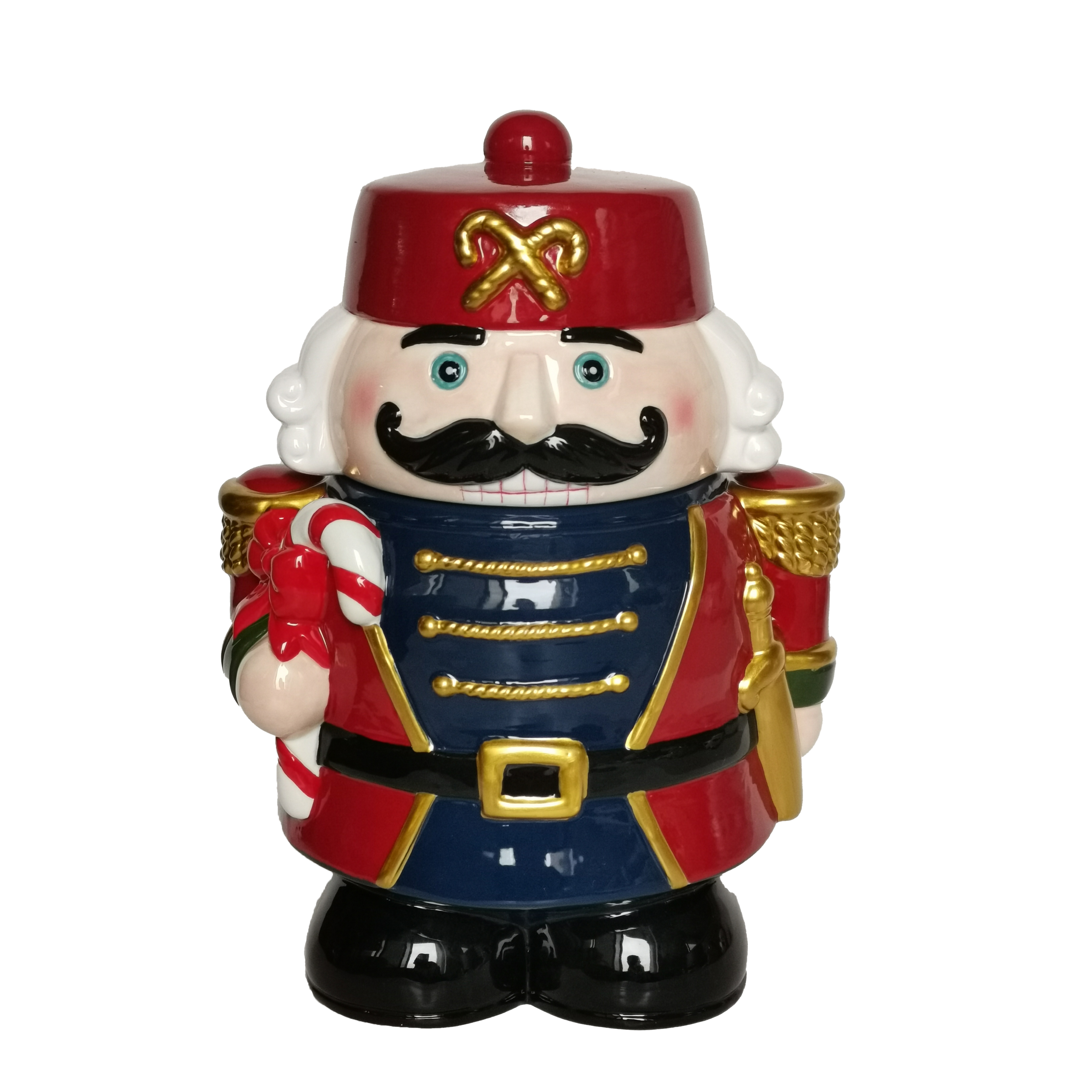 Most popular factory outlet Ceramic nutcracker Solider Jar for cookie