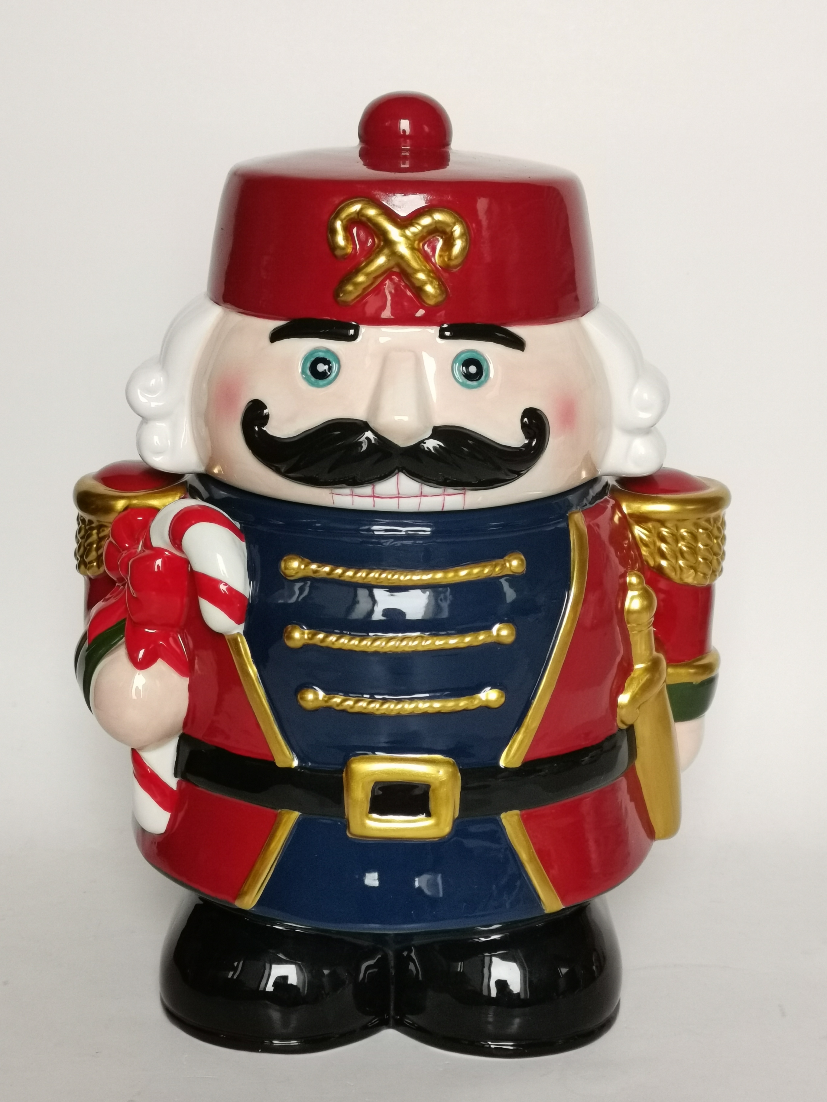 Most popular factory outlet Ceramic nutcracker Solider Jar for cookie