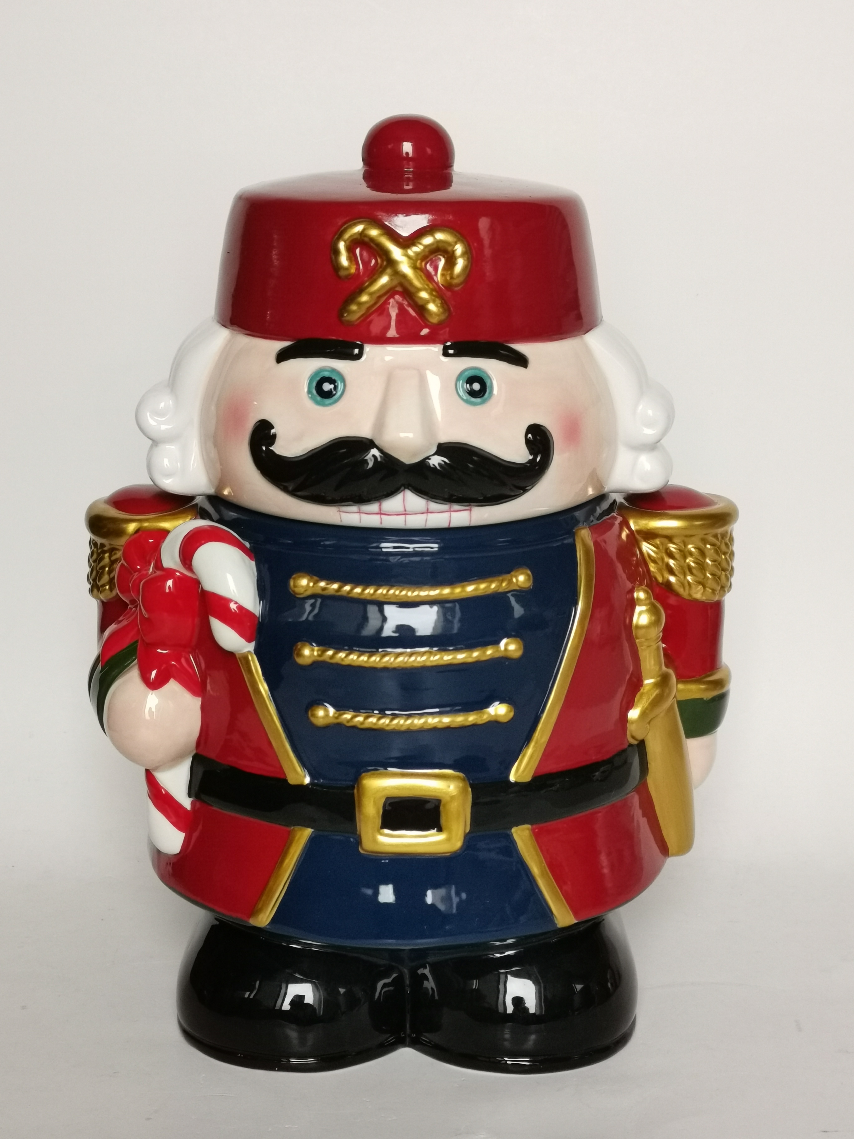 Most popular factory outlet Ceramic nutcracker Solider Jar for cookie