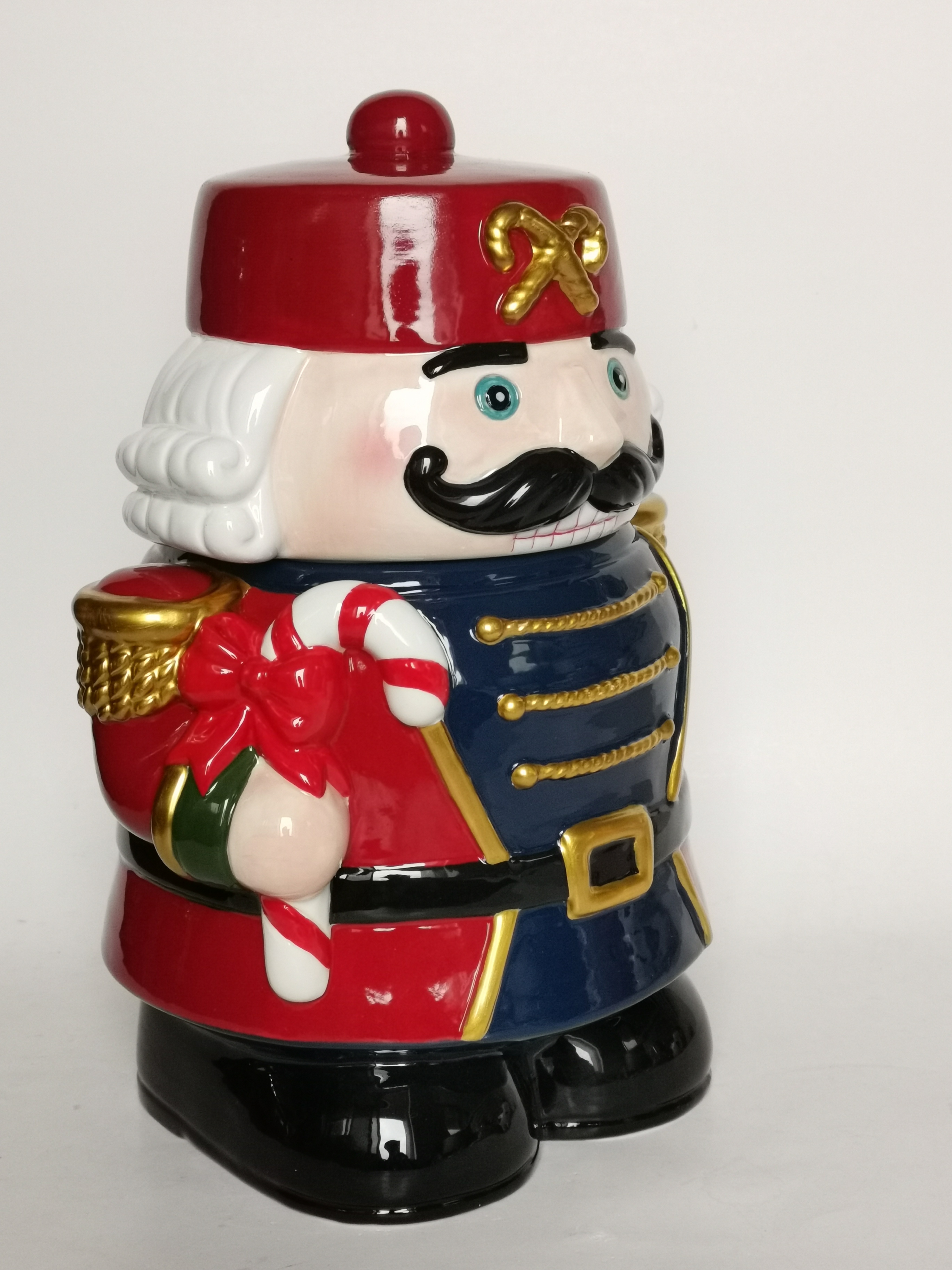 Most popular factory outlet Ceramic nutcracker Solider Jar for cookie
