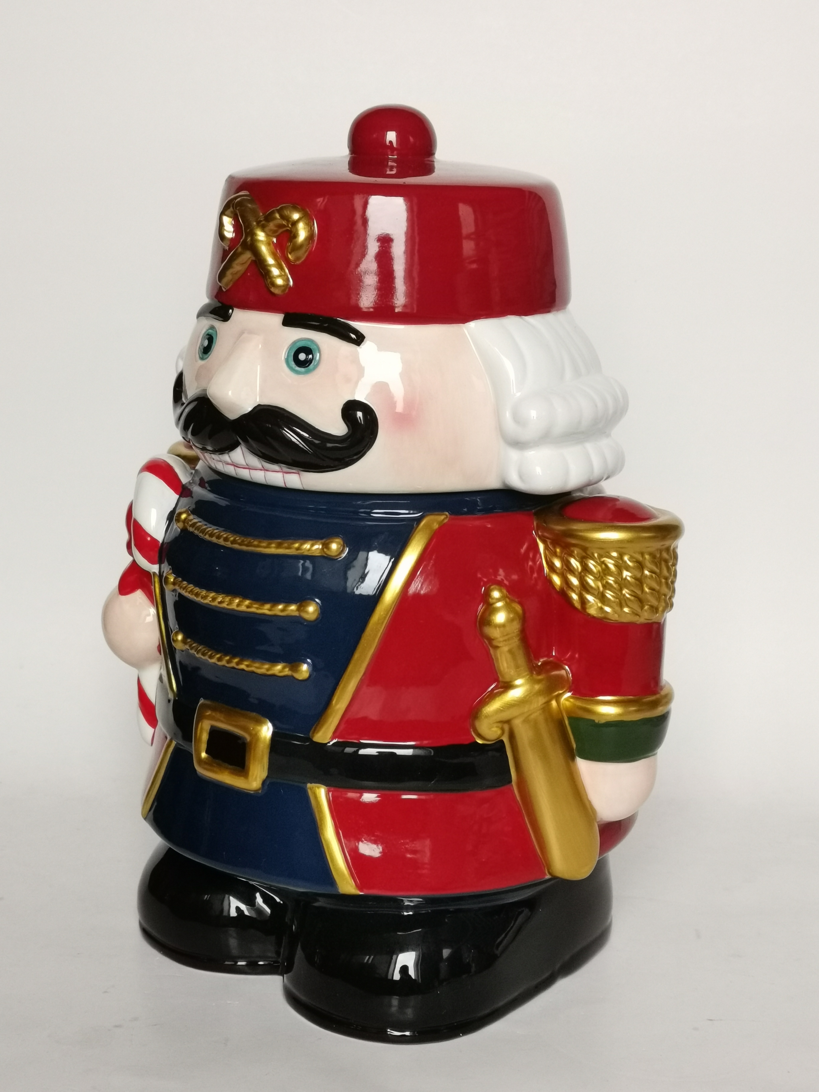 Most popular factory outlet Ceramic nutcracker Solider Jar for cookie