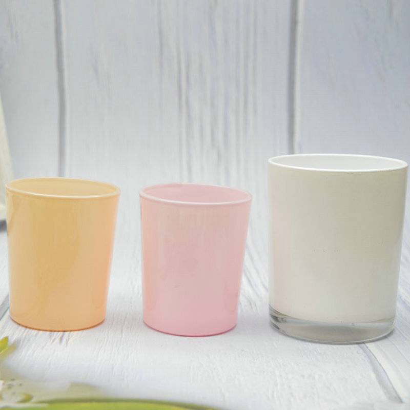 Multi Color Glass Candle jar 100ml 200ml empty candle jars for candle making