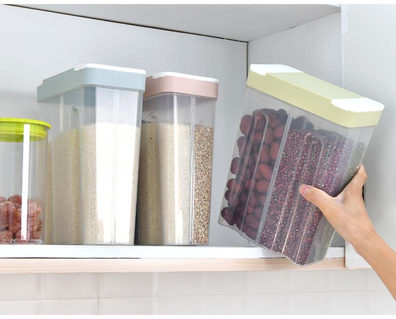 Multi Divided Spaces Cereal Containers 4 Parts Division Four Compartments Food Cereal Containers For Grains Dry Food Snacks