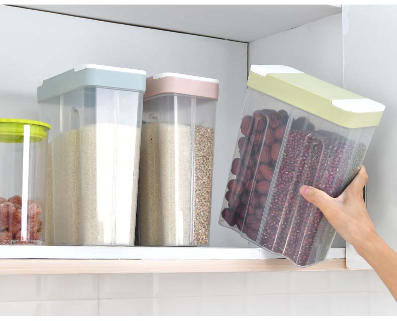 Multi Divided Spaces Cereal Containers With 4 Parts Division Four Compartment Food Cereal Containers For Grains Snacks Dry Food