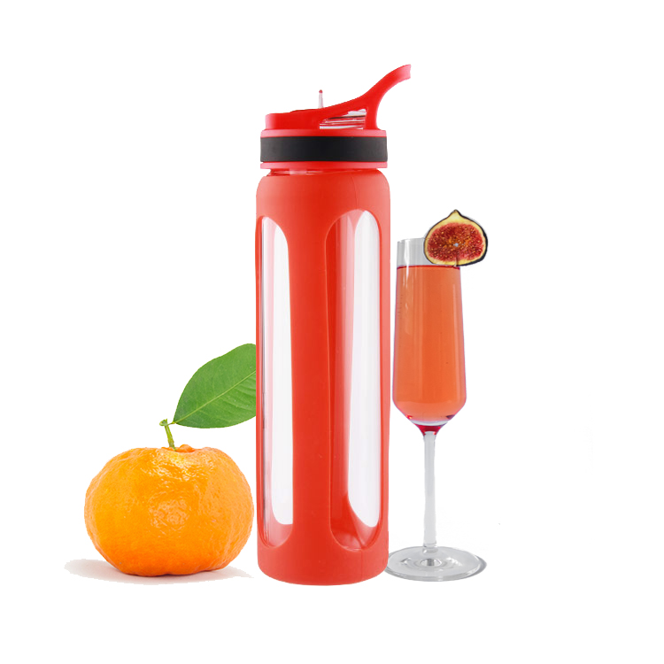 Multi Function Kid Sports Bottle Straw Beautiful Transparent Milk Eco Friendly Glass BPA Free Custom Portable Gym Water Bottles