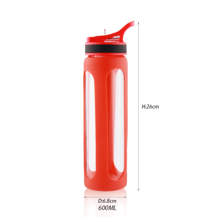 Multi Function Kid Sports Bottle Straw Beautiful Transparent Milk Eco Friendly Glass BPA Free Custom Portable Gym Water Bottles