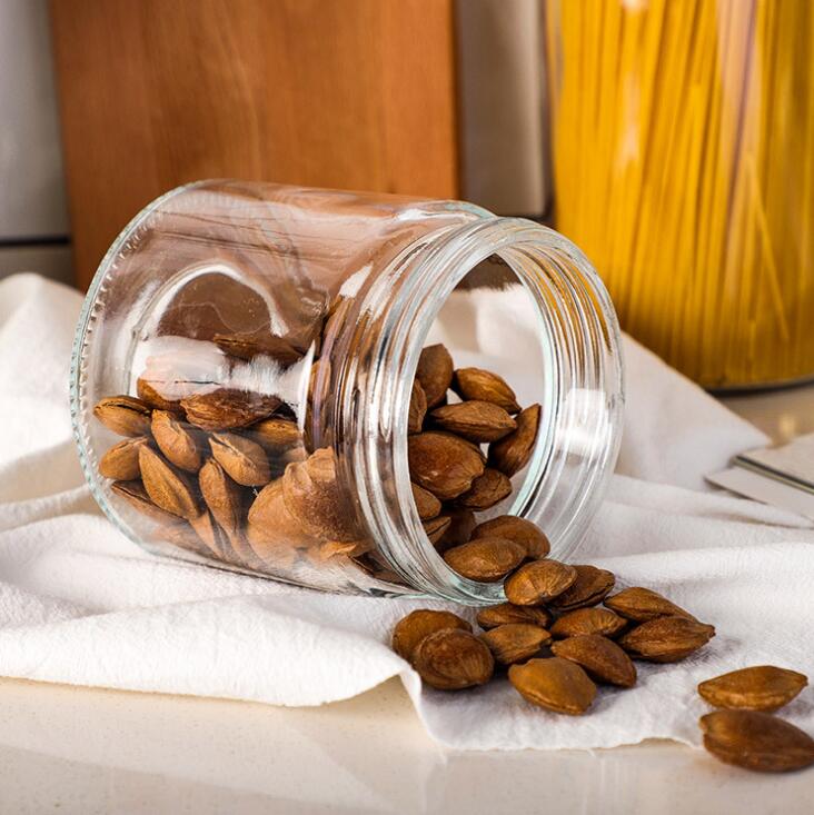 Multi Kinds Sealed Clear Glass Jars With Stainless Steel lids Large Food Storage Canisters Kitchen Spice Grains Milk Powder