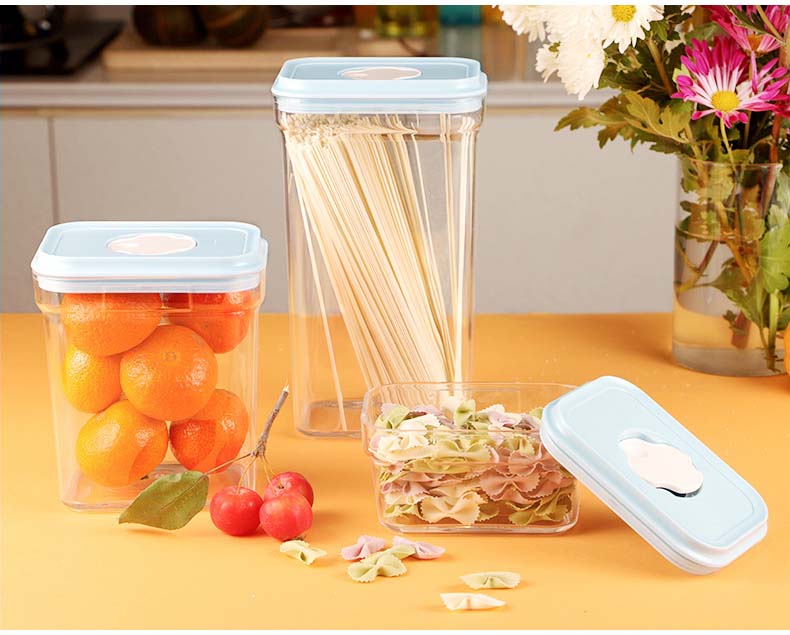 Multi Pieces Plastic Cereal Dispenser Containers With Sealed Lids Food Storage Canister For Kitchen Organization Nuts Snacks