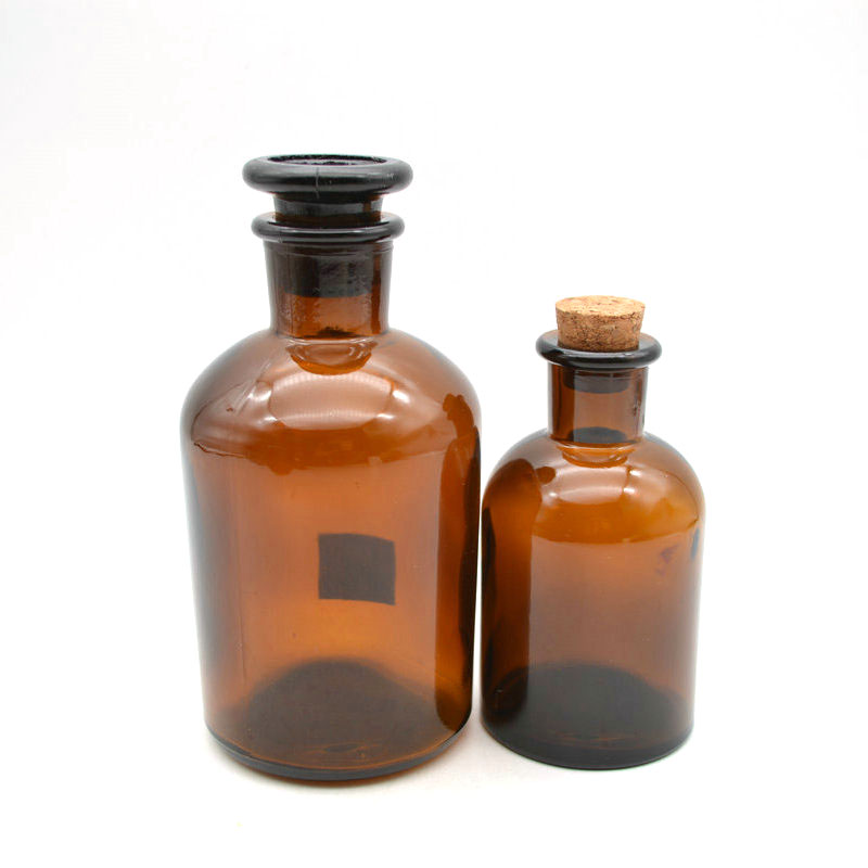 Multi Specification Narrow Mouth Glass Reagent Bottles  125ml 250ml Scientific Lab Reagent Decorative Bottles