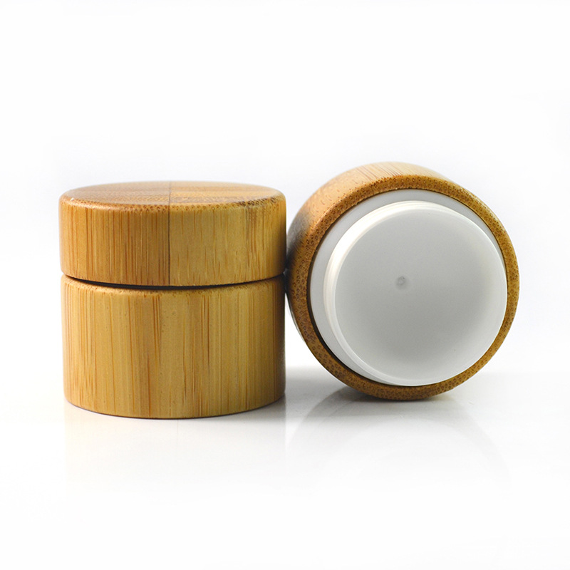 Multi-capacity 5ML Mask sunscreen cream cosmetics packaging material bottle whole bamboo wooden skin care cream empty jar