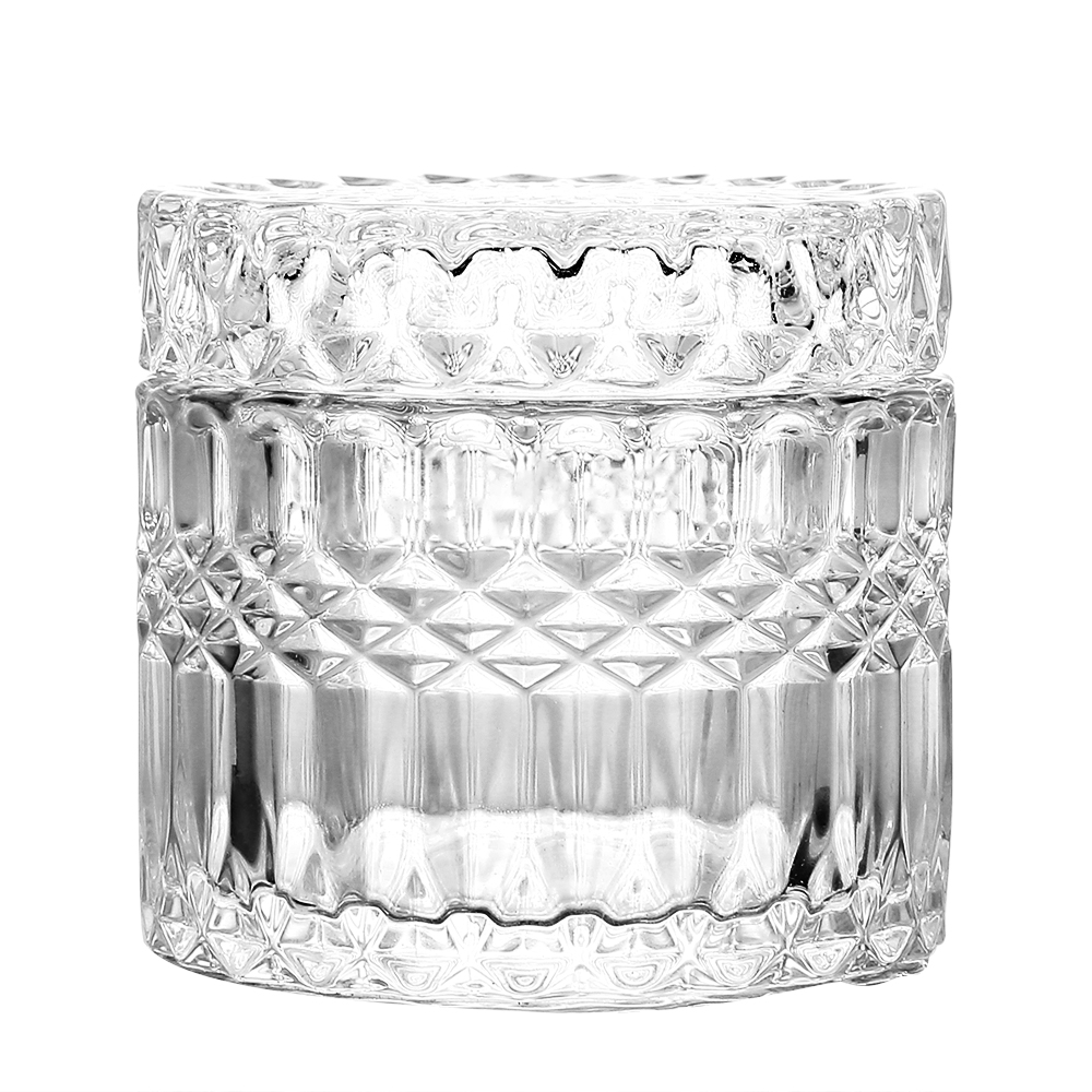 Multi-size European lead-free glass snack glass jar with metal elk cover for decoration