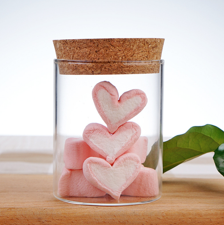 Multi-standard high borosilicate glass bottle with cork sealed tank storage glass jar