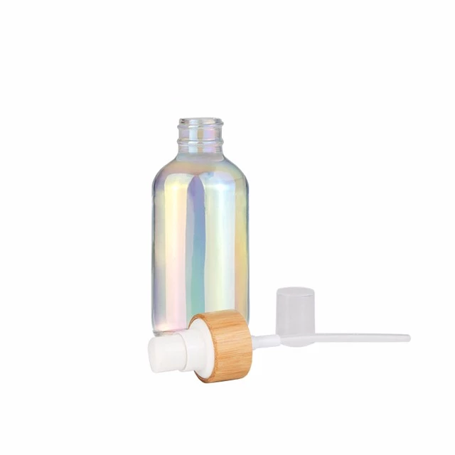 Multicolor Symphony Holographic effect Glass Bottle with Sprayer Dropper