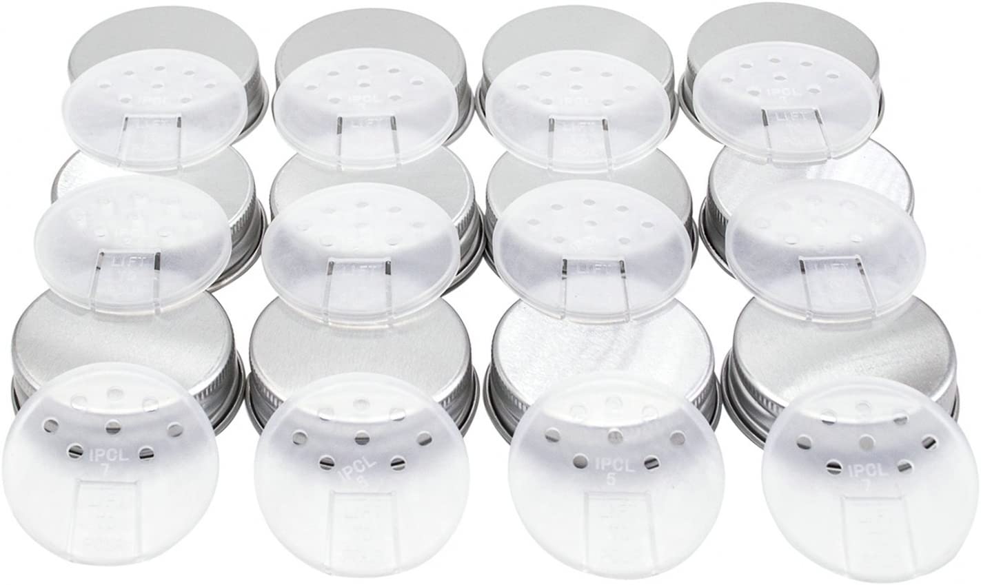 Multifunction 4oz 120ml Square Glass Spice Jar for Salt Chili Herbs with Aluminium Lid with Hole