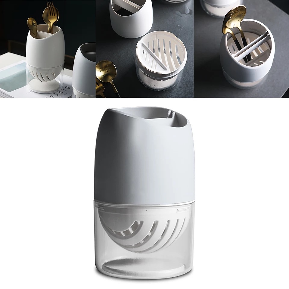 Multifunction Plastic Storage Box Chopsticks Tube Spoon Fork Cutlery Drain Holder Kitchen Utensils Organizer Tools