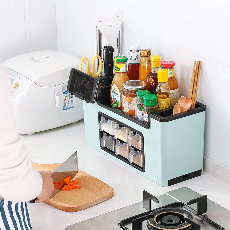 Multifunctional Seasoning Box Rack Seasoning Bottle Storage Rack Seasoning Jar Storage Box Seasoning Kitchen Supplies Set