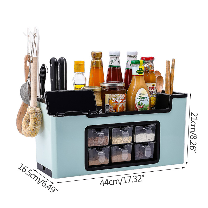 Multifunctional Seasoning Box Rack Seasoning Bottle Storage Rack Seasoning Jar Storage Box Seasoning Kitchen Supplies Set