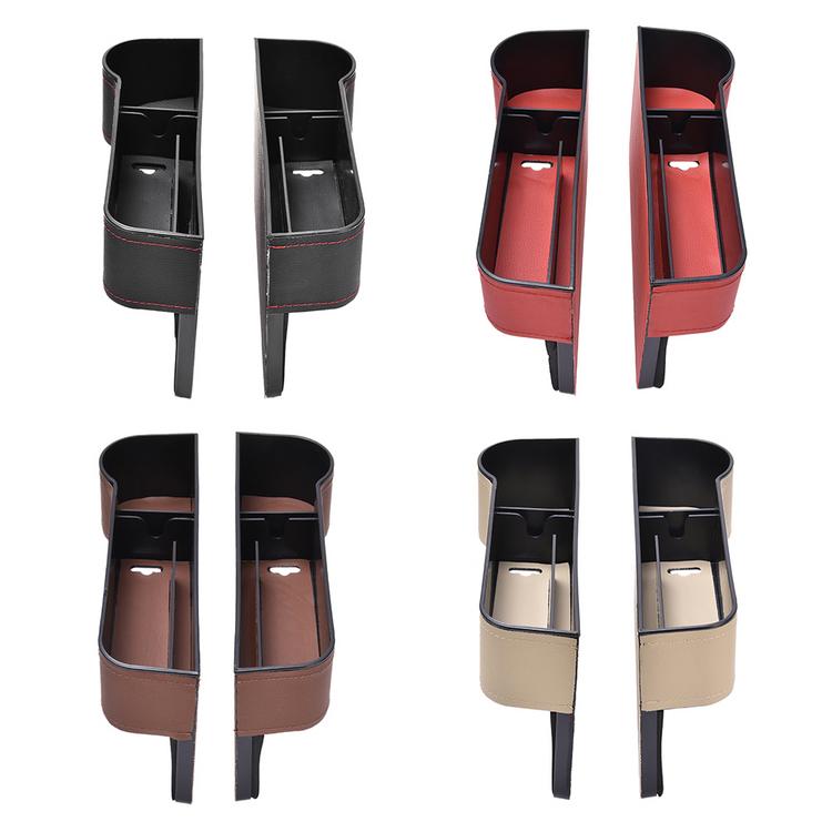 Multifunctional car seat storage box for phone key card pen various car debris storage tools mobile phone holder
