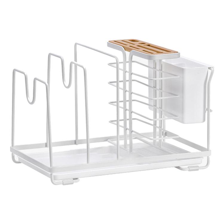 Multifunctional integrated storage chopping board rack kitchen knife holder ground type chopstick holder pot cover rack