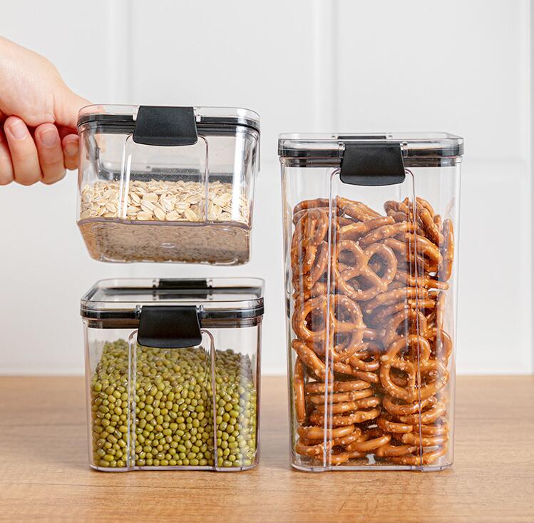 Multifunctional kitchen airtight storage bottles&jars foods nuts grains fresh-keep storage tanks