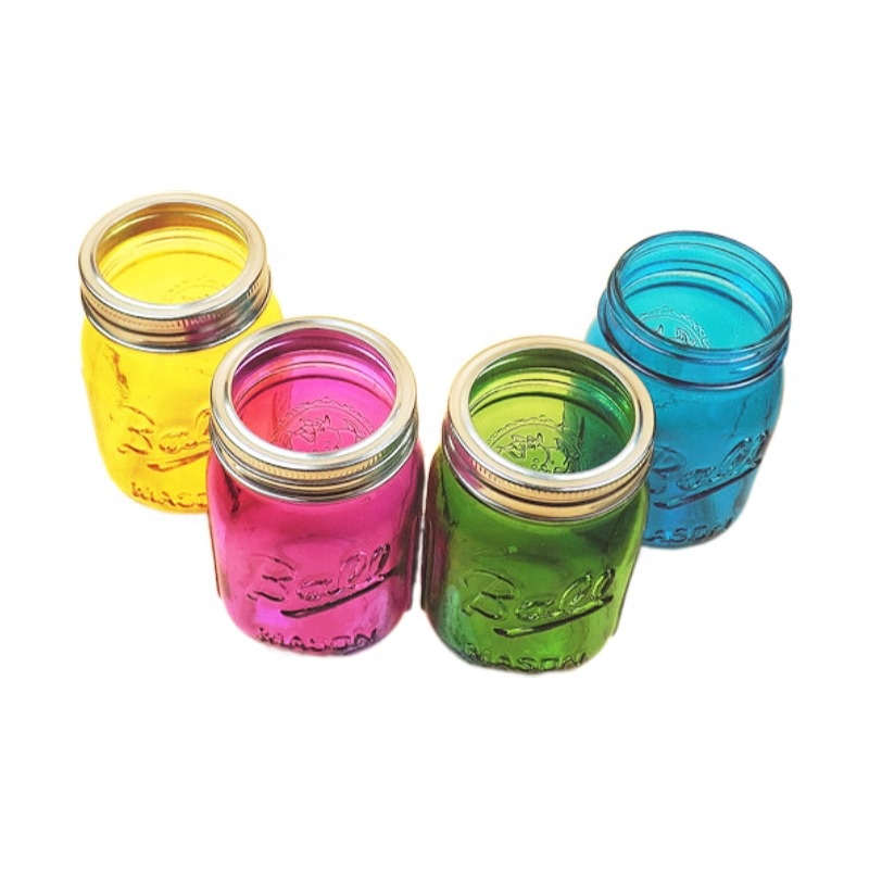 Multifunctional lids wide mouth 32oz mason jar with clip lid for candle making