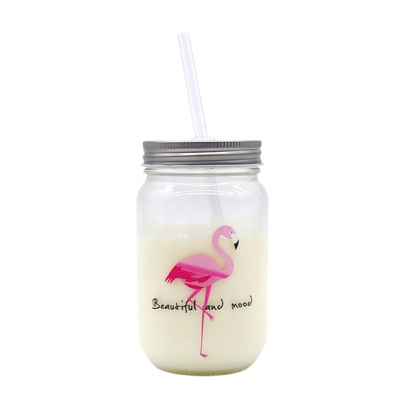 Multifunctional lids wide mouth 32oz mason jar with clip lid for candle making