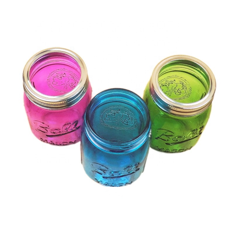 Multifunctional lids wide mouth 32oz mason jar with clip lid for candle making