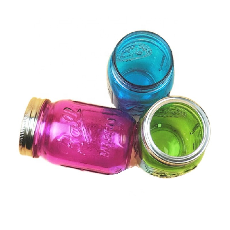 Multifunctional lids wide mouth 32oz mason jar with clip lid for candle making